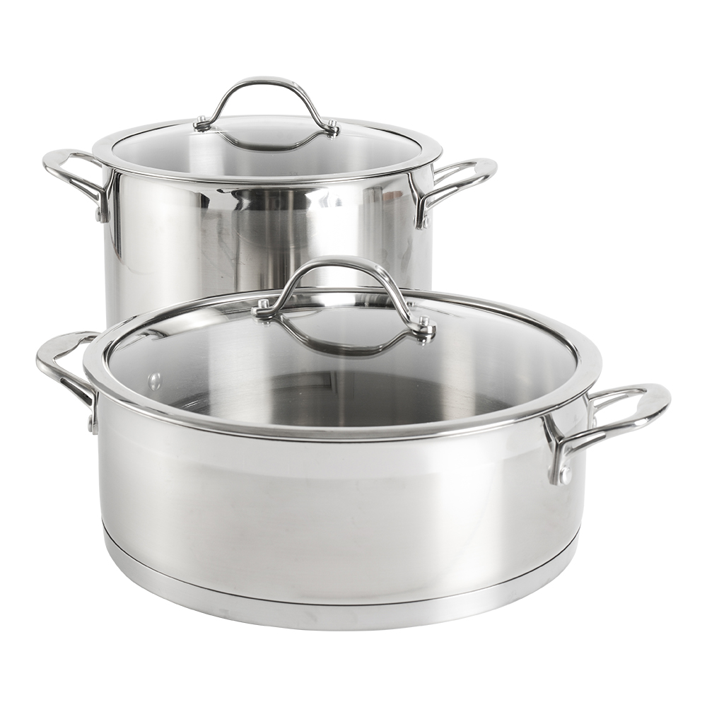 View ProCook Professional Steel Cookware Pots Pans Set 2 Piece information