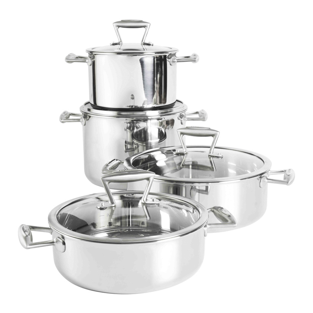 View ProCook Elite TriPly Cookware Induction Pots Pans Set 4 Piece information