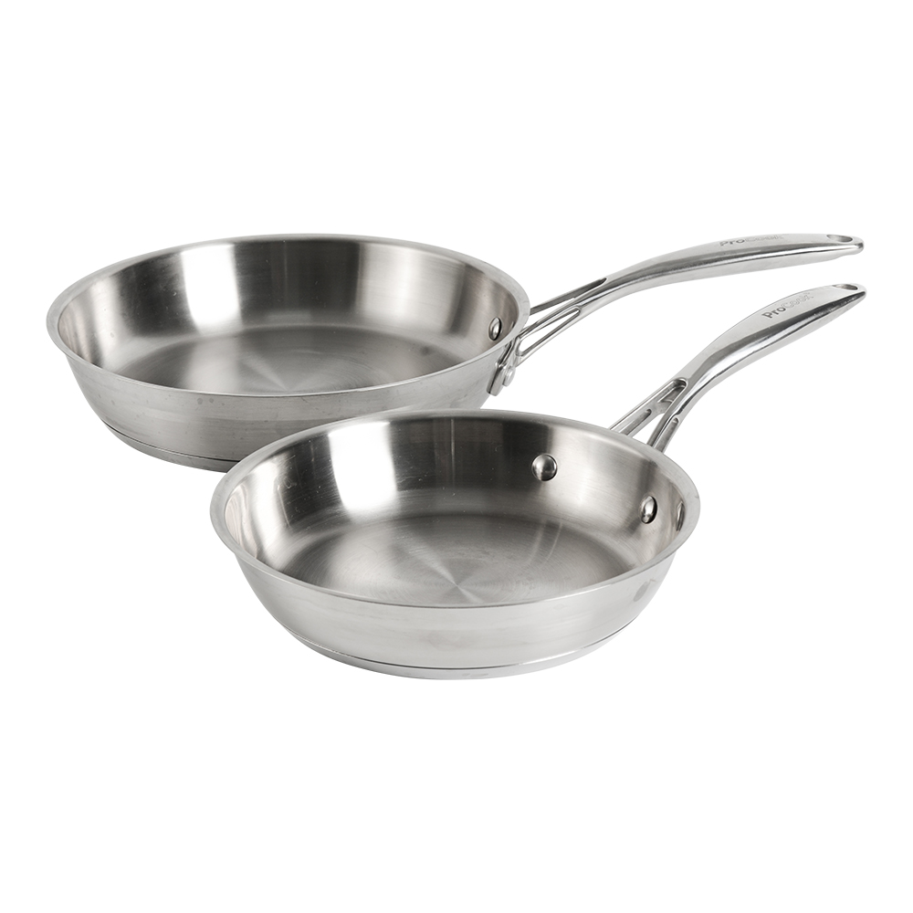 View ProCook Professional Steel Cookware Frying Pan Set 20cm 24cm information