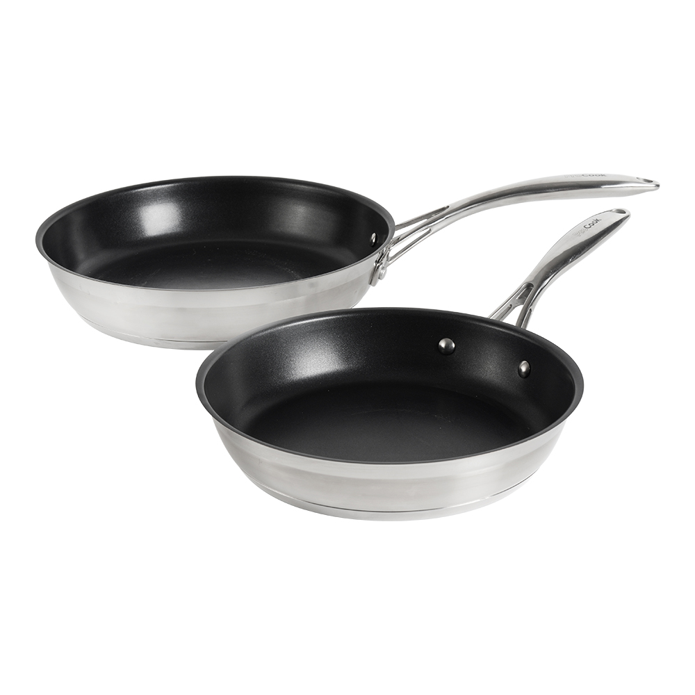 View ProCook Professional Stainless Steel Frying Pan Set 24cm 28cm information