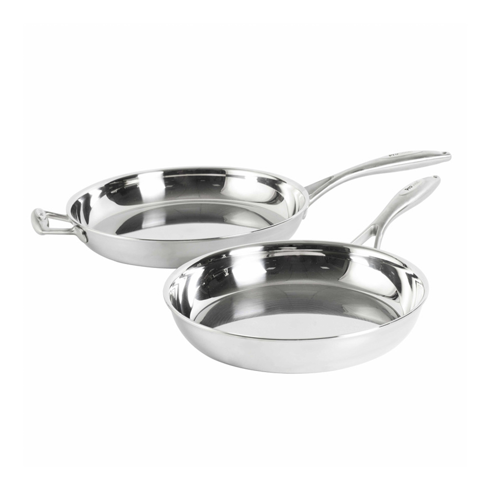 View ProCook Elite TriPly Cookware Uncoated Frying Pans 26cm and 30cm information
