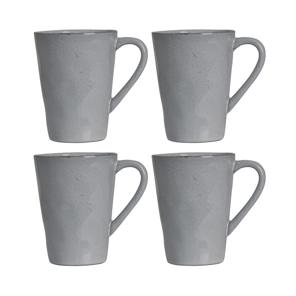 View 4 Grey Stoneware Mugs Malmo Tableware by ProCook information