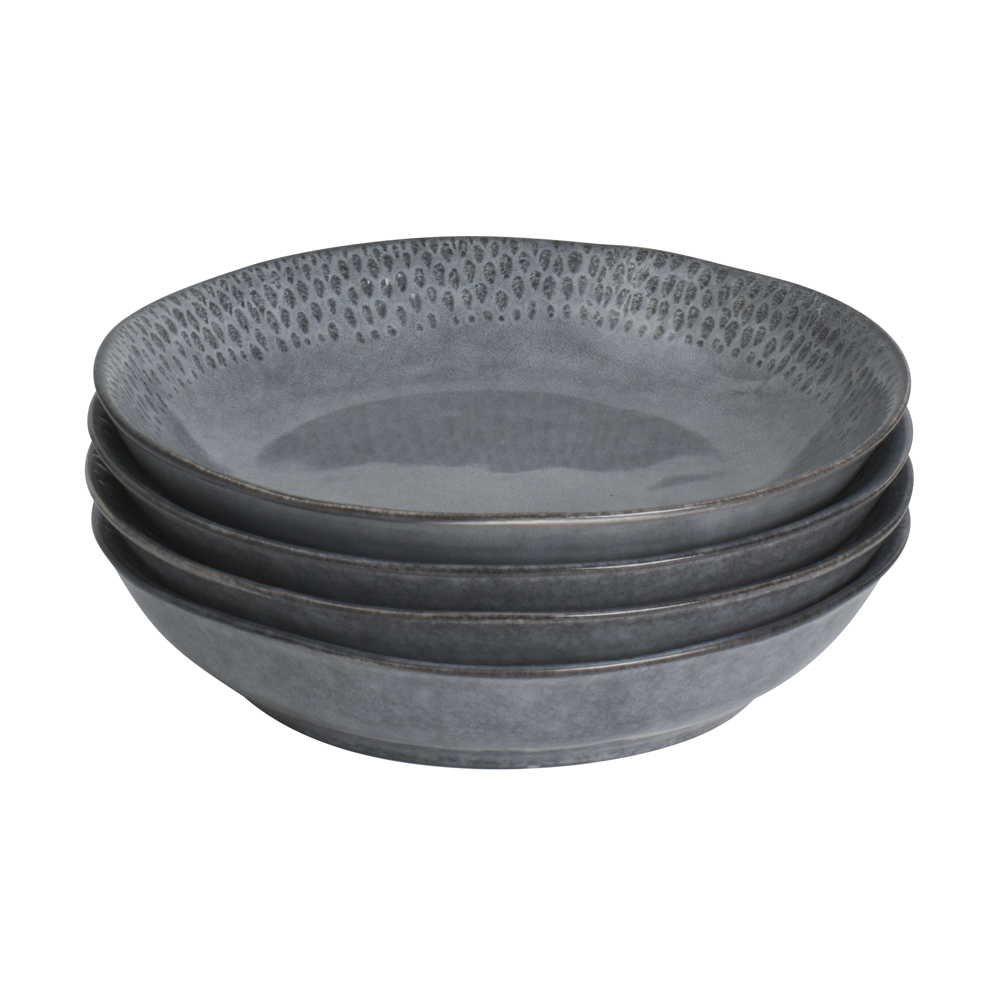 View 4 Charcoal Stoneware Pasta Bowls Malmo Tableware by ProCook information