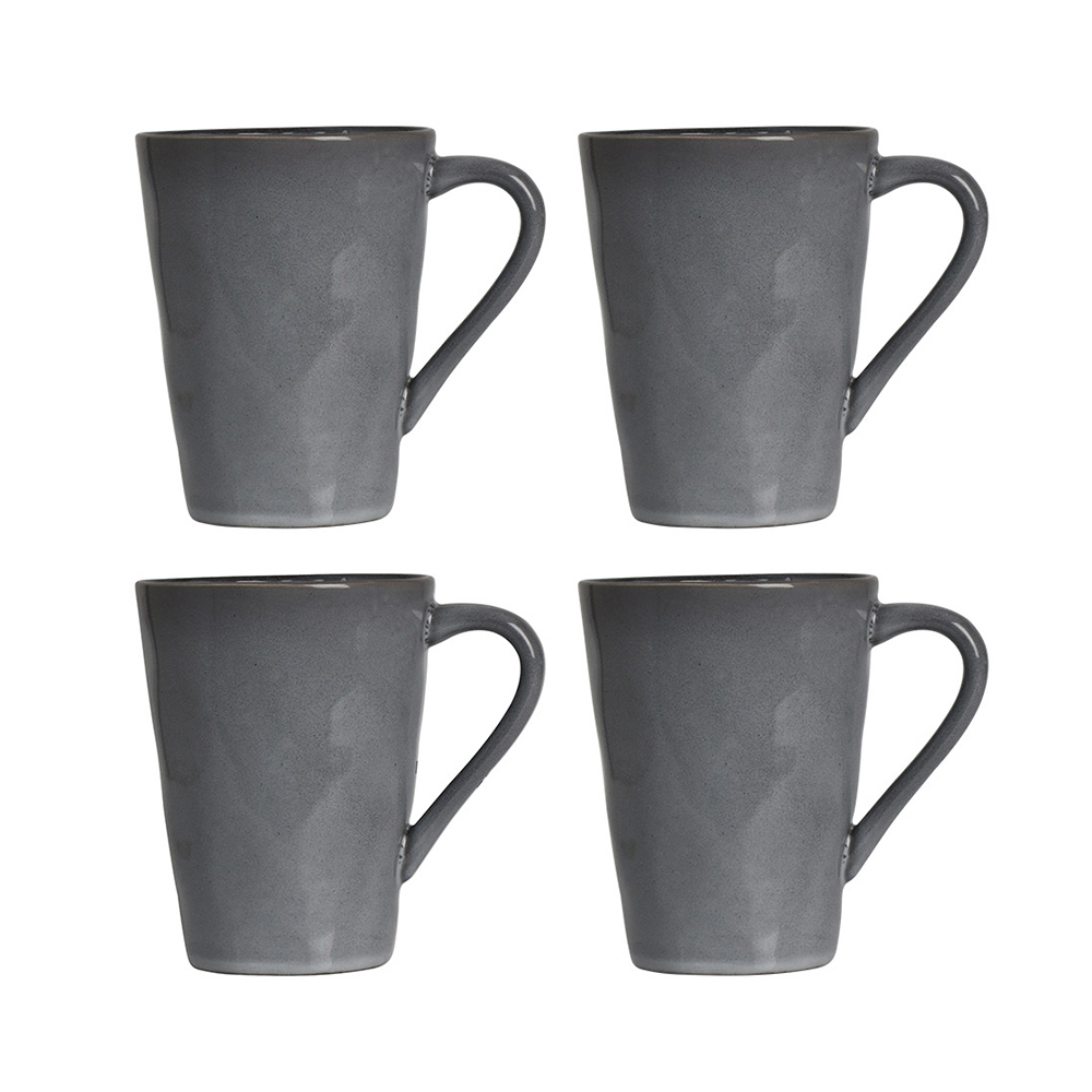 View 4 Grey Stoneware Mugs Malmo Tableware by ProCook information