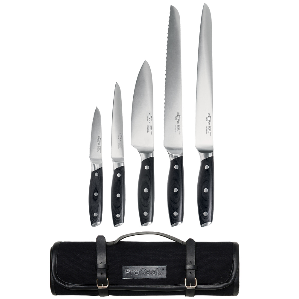 View 5 Piece Knife Set Knife Case Elite X80 Knives by ProCook information