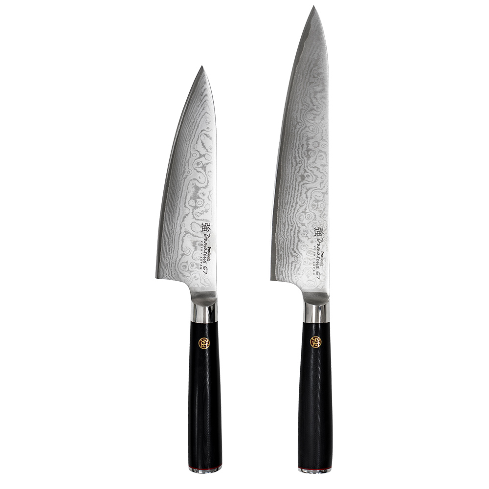 View 2 Damascus Chef Knives Knives by ProCook information