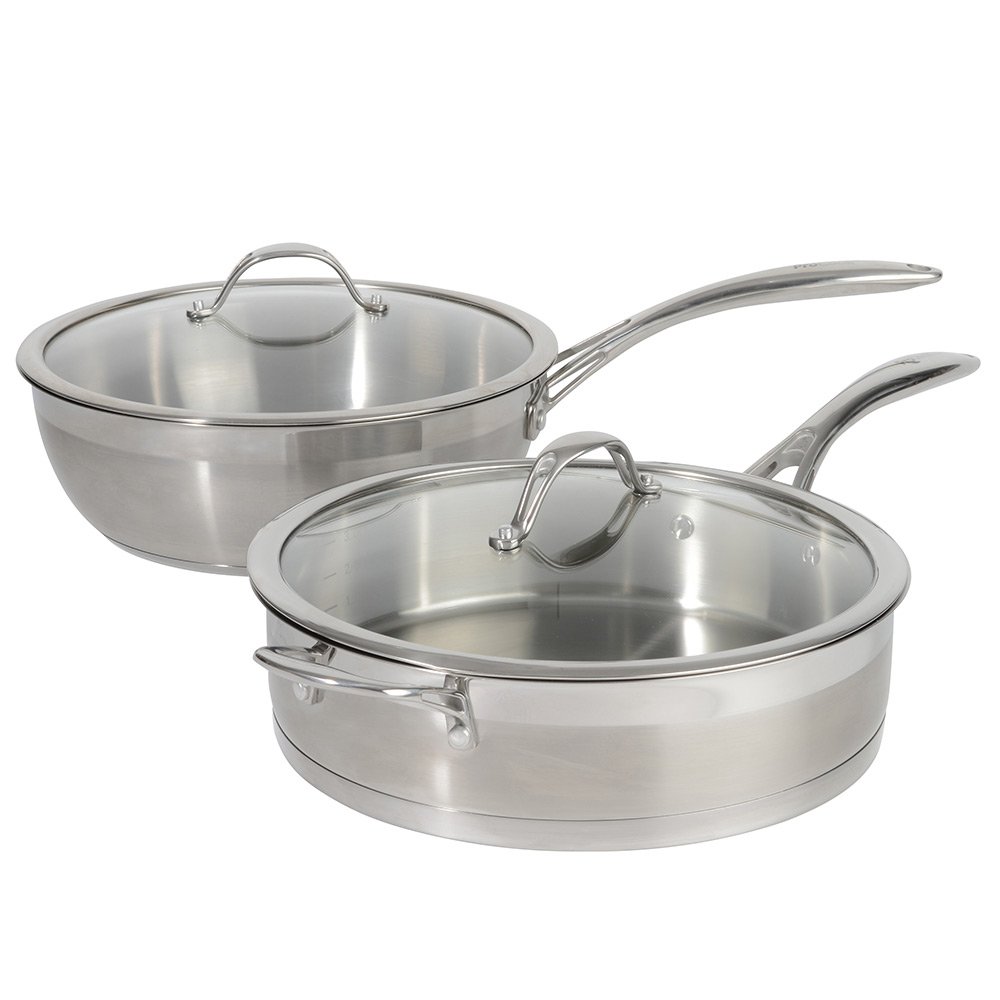 View ProCook Professional Steel Cookware Sauteuse Saute Pan 2 Piece information