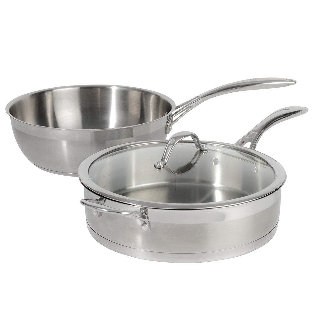 View ProCook Professional Steel Cookware Sauteuse Saute Pan 2 Piece information