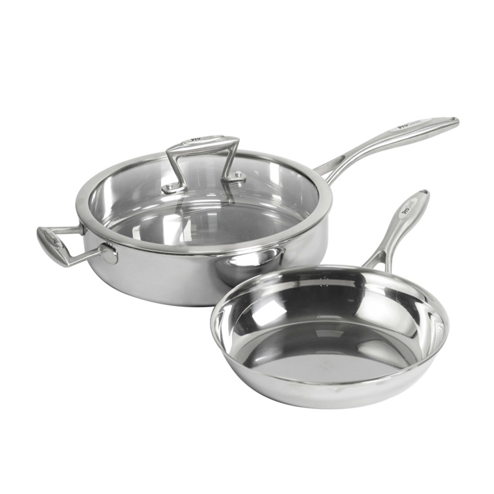 View ProCook Elite TriPly Cookware Uncoated Saute Frying Pan 2 Piece information