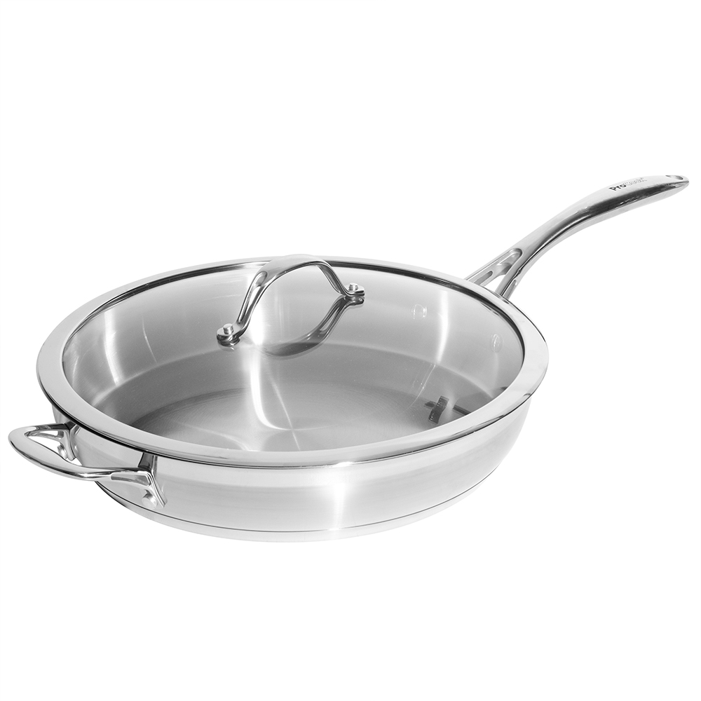 View Stainless Steel Uncoated Frying Pan Lid 30cm Professional Cookware by ProCook information