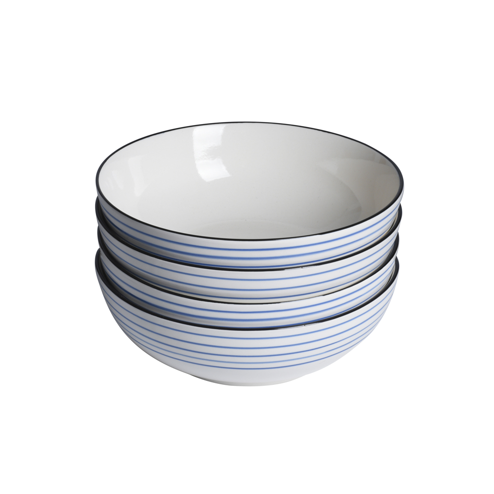 View ProCook Coastal Tableware Blue Stoneware Bowls Set of 4 information