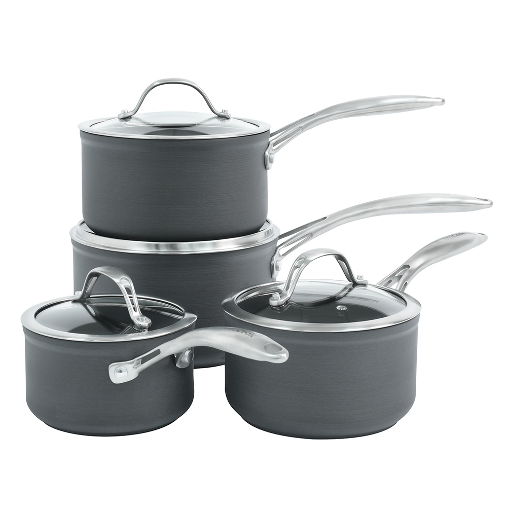 View ProCook Professional Anodised Cookware Induction Saucepans 4 Piece information