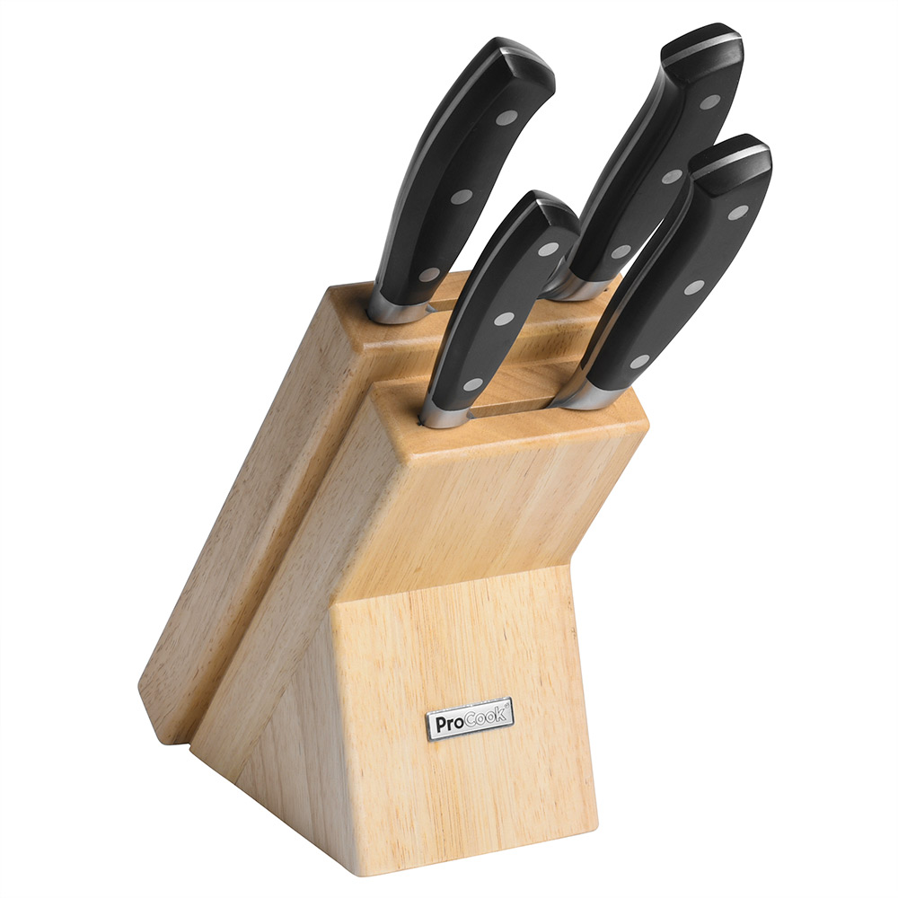 View 4 Piece Knife Set Wooden Block Gourmet Classic Knives by ProCook information