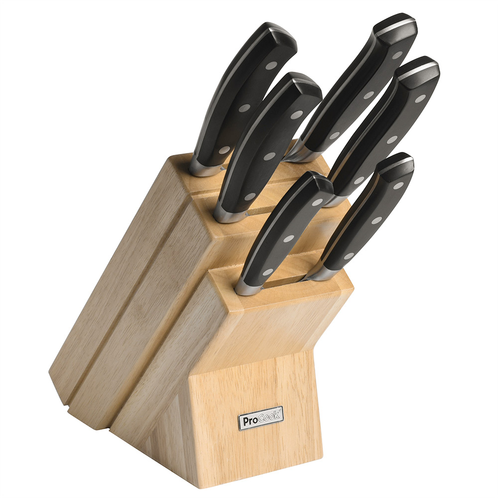 View 6 Piece Knife Set Wooden Block Gourmet Classic Knives by ProCook information