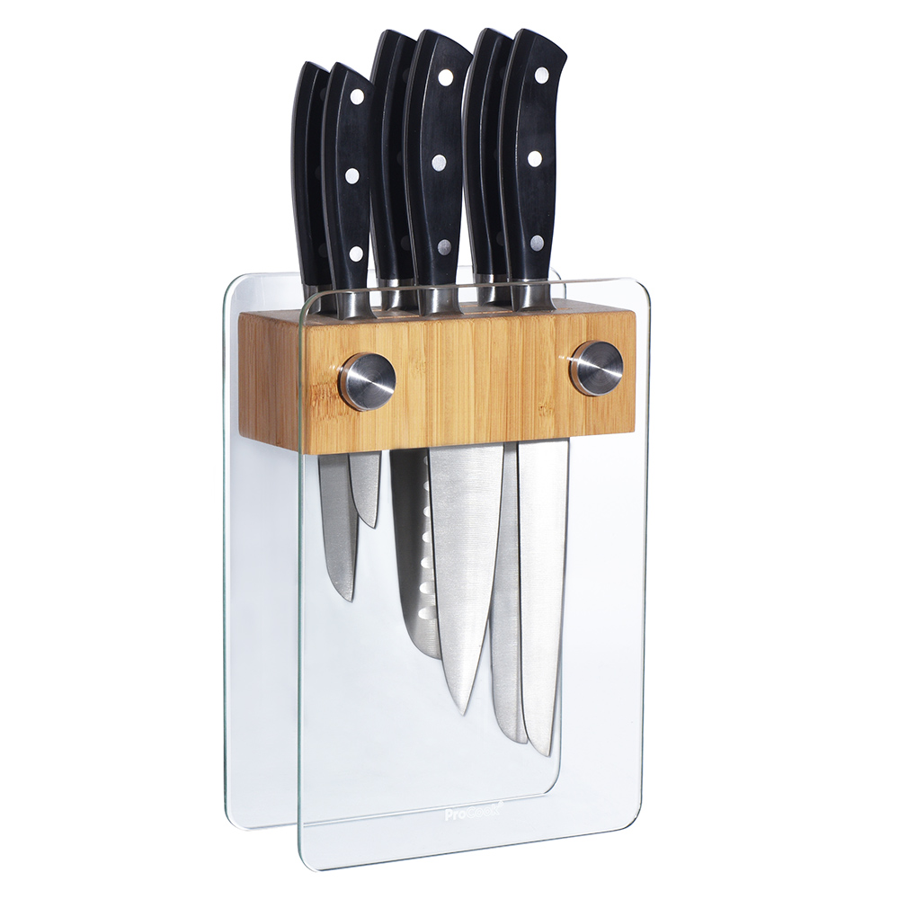 View 6 Piece Knife Set Glass Block Gourmet Classic Knives by ProCook information