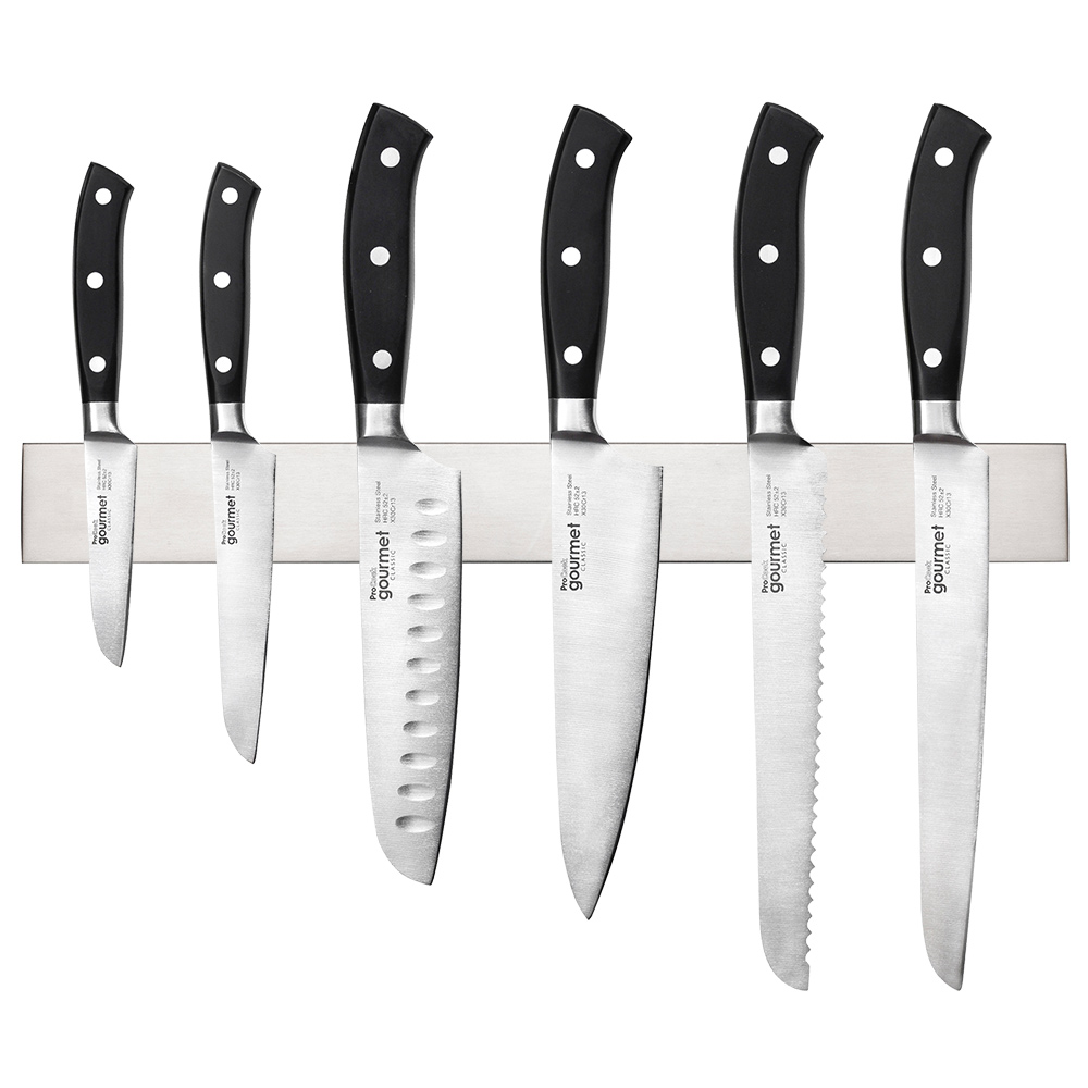 View 6 Piece Knife Set Stainless Steel Rack Gourmet Classic Knives by ProCook information