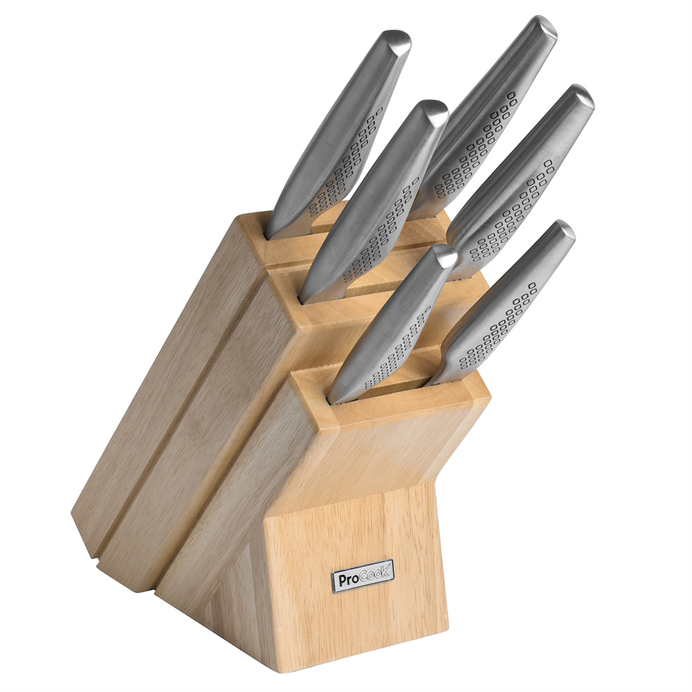 View 6 Piece Knife Set Wooden Block Gourmet Kiru Knives by ProCook information