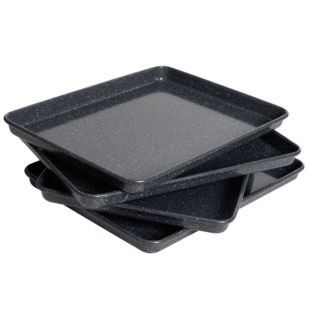 View 4 Piece NonStick Granite Baking Tray Set 36 x 27cm Bakeware by ProCook information