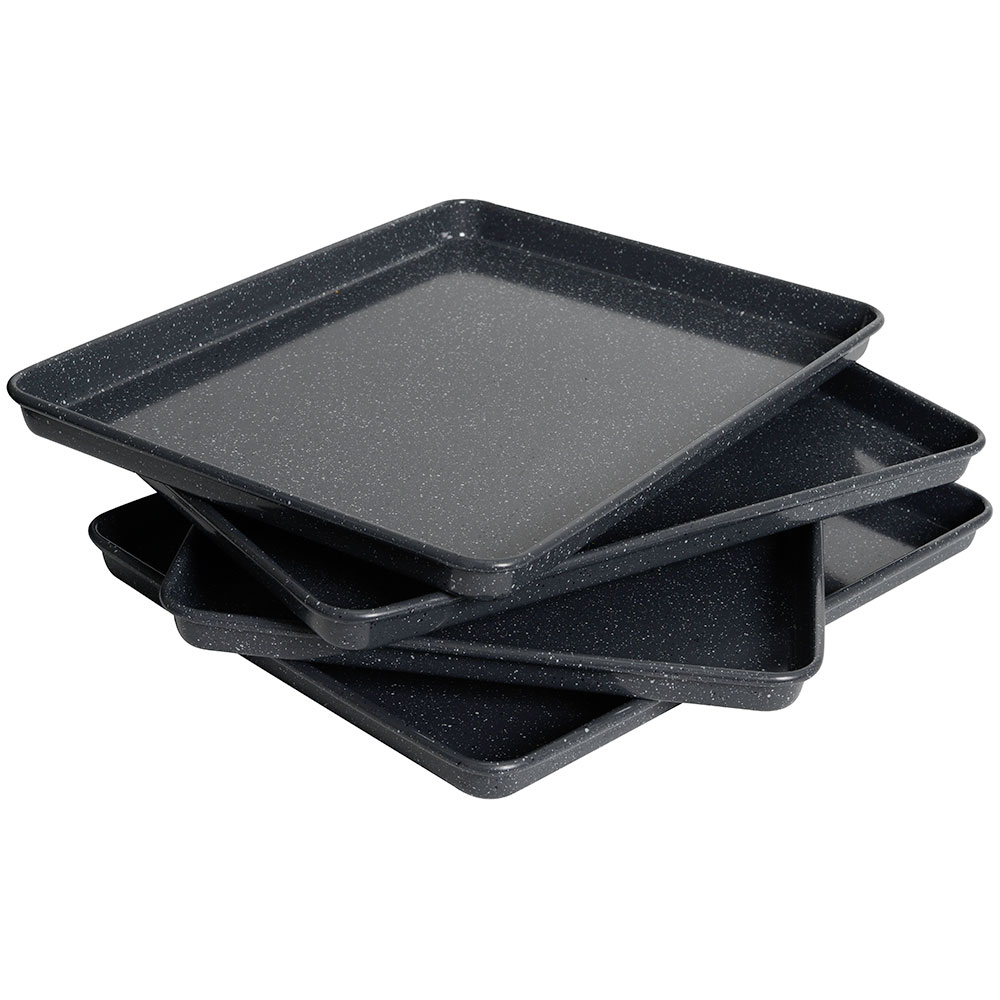 View 4 Piece NonStick Granite Baking Tray Set 41 x 31cm Bakeware by ProCook information