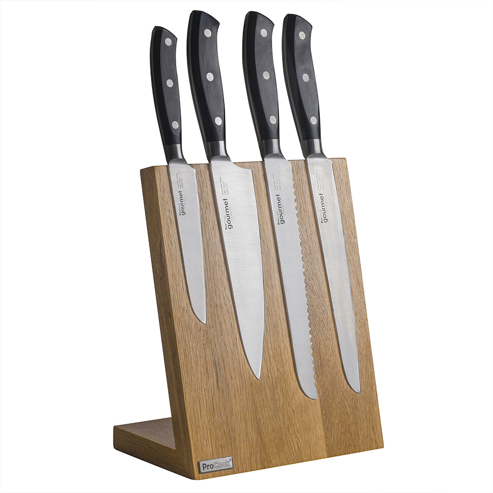 View 4 Piece Knife Set Magnetic Block Gourmet Classic Knives by ProCook information