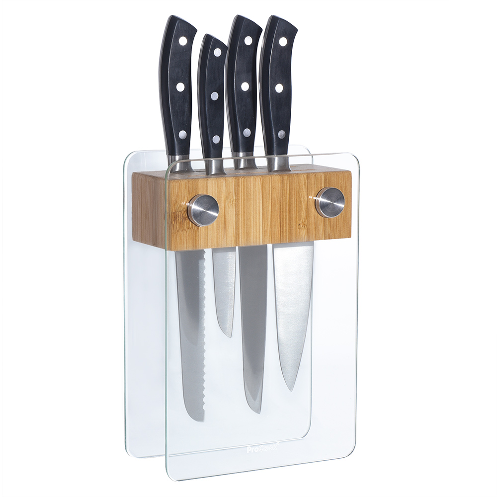 View 4 Piece Knife Set Glass Block Gourmet Classic Knives by ProCook information