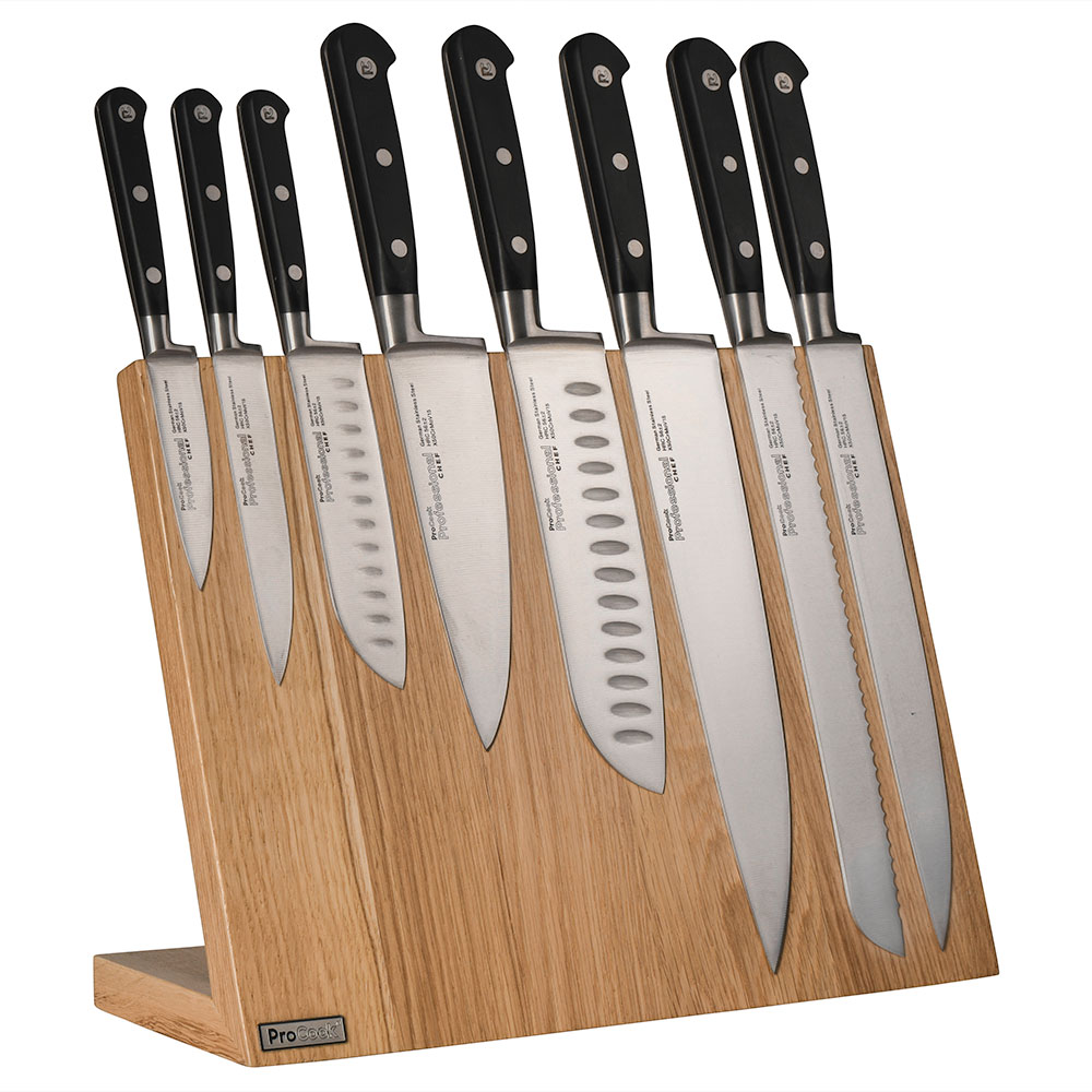 View 8 Piece Knife Set Magnetic Block Professional X50 Chef Knives by ProCook information