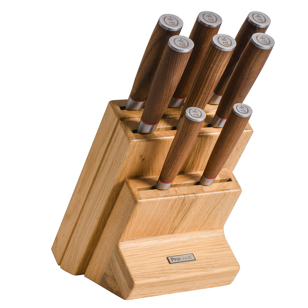 View 8 Piece Knife Set Wooden block Nihon X50 Knives by ProCook information