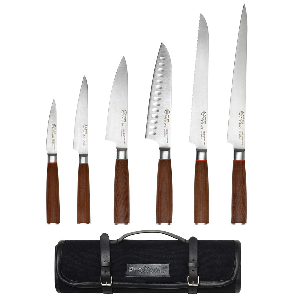 View 6 Piece Knife Set Canvas Knife Case Nihon X50 Knives by ProCook information