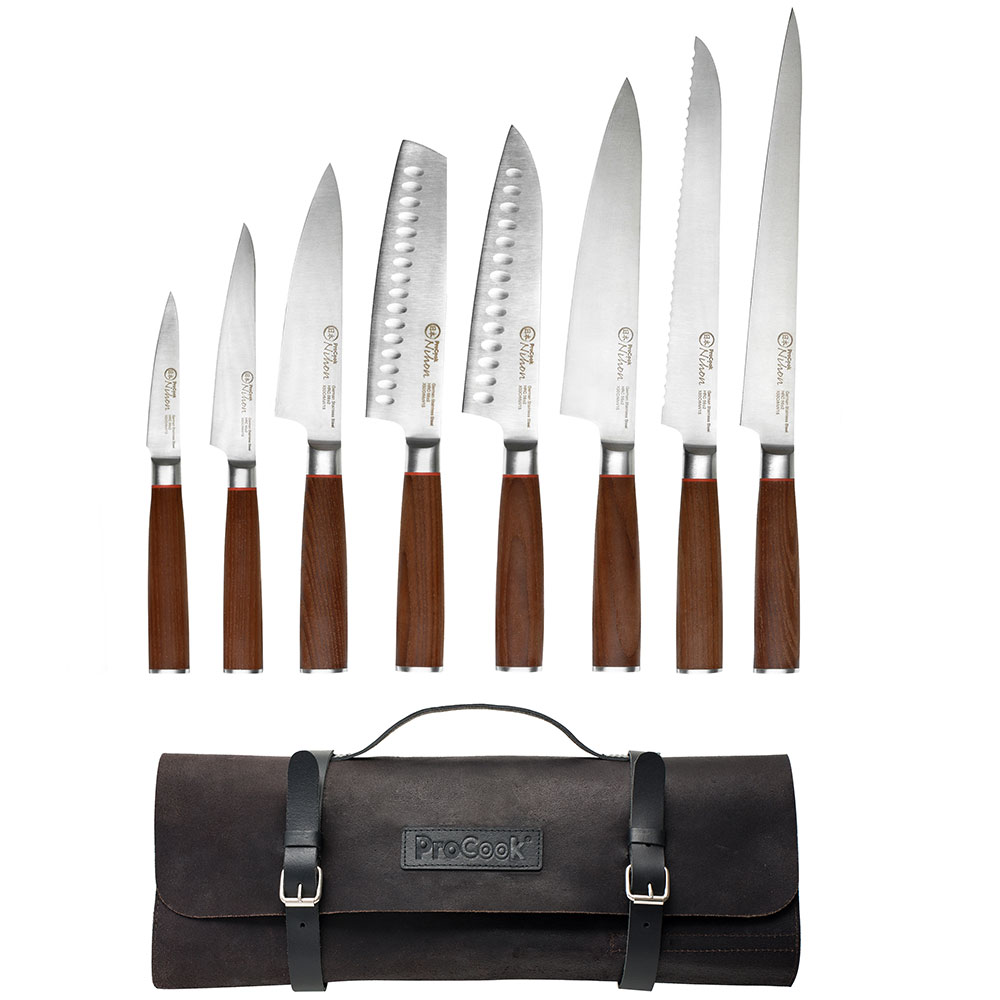 View 8 Piece Knife Set Leather Case Nihon X50 Knives by ProCook information