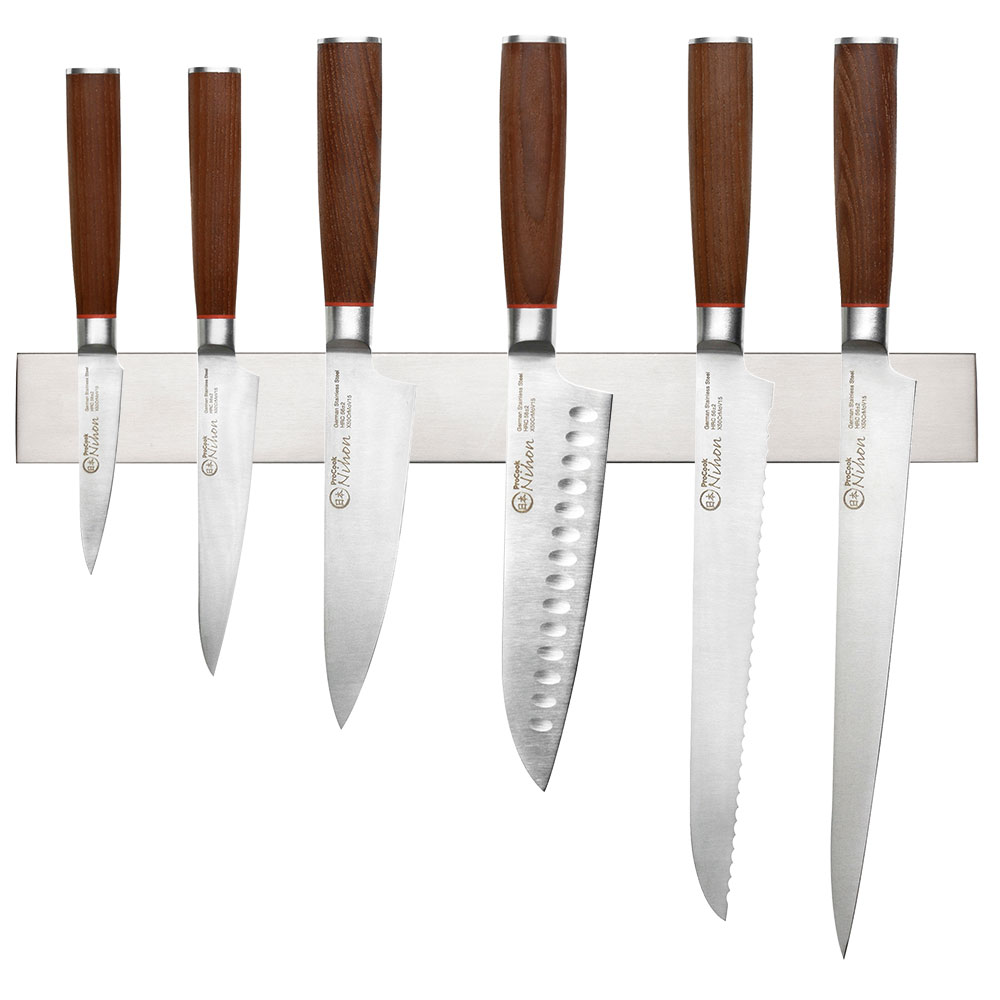 View 6 Piece Knife Set Stainless Steel Knife Rack Nihon X50 Knives by ProCook information