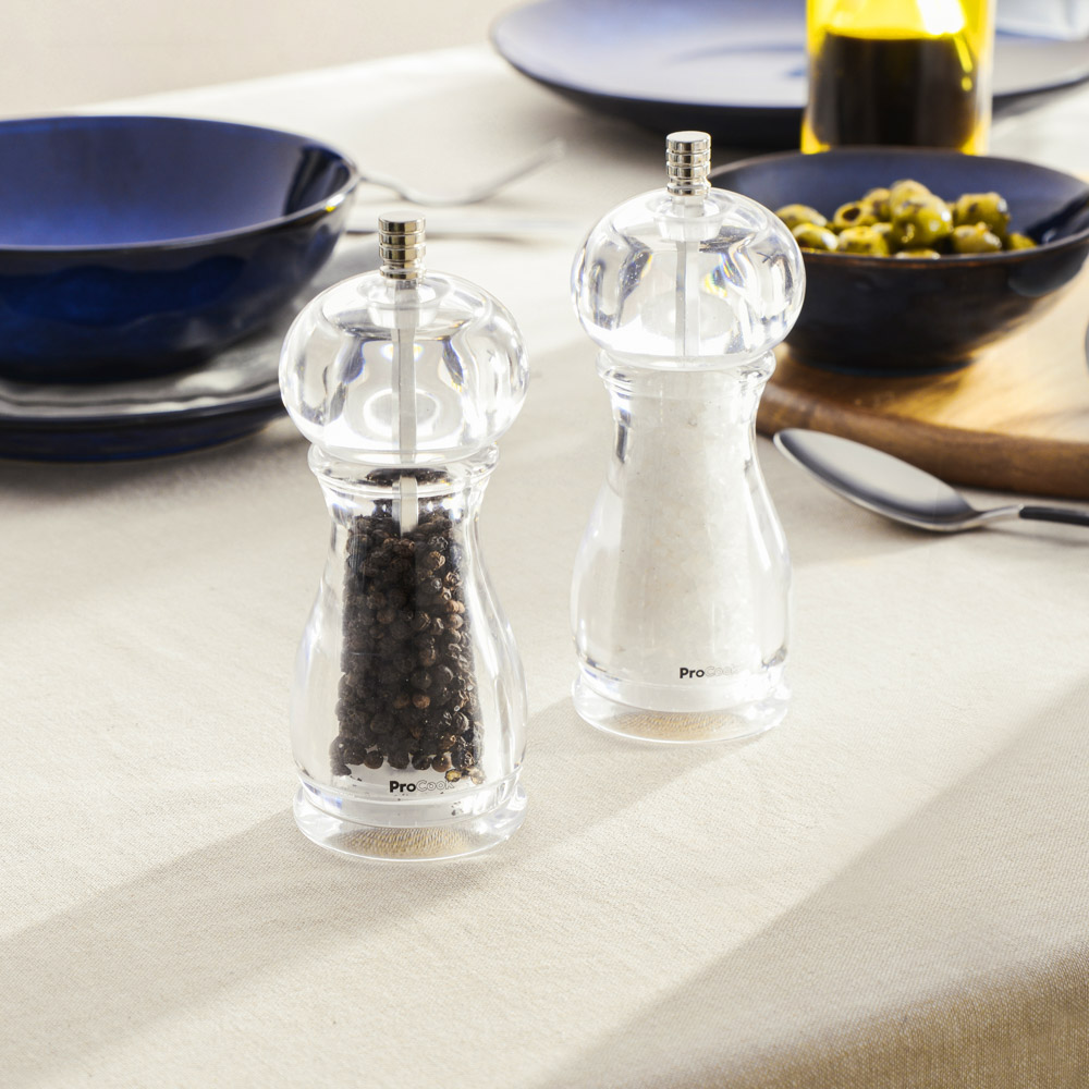 View ProCook Tableware Acrylic Salt or Pepper Mill Set 15cm information