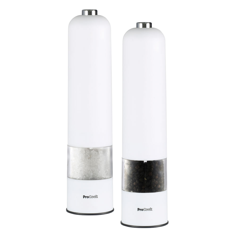 View ProCook Tableware Electric Soft Touch Salt or Pepper Mill Set 22cm information