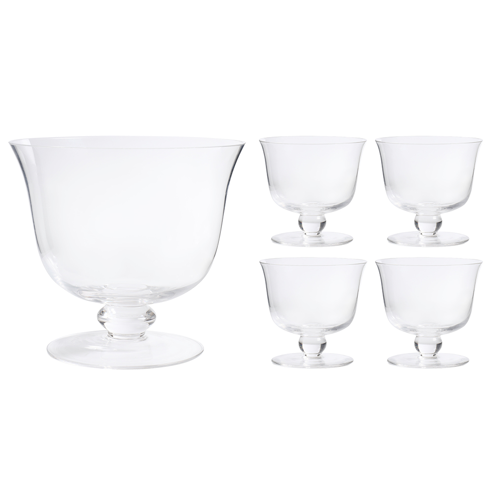 View ProCook Tableware Glass Trifle Bowl Dessert Bowl Set 5 Piece information