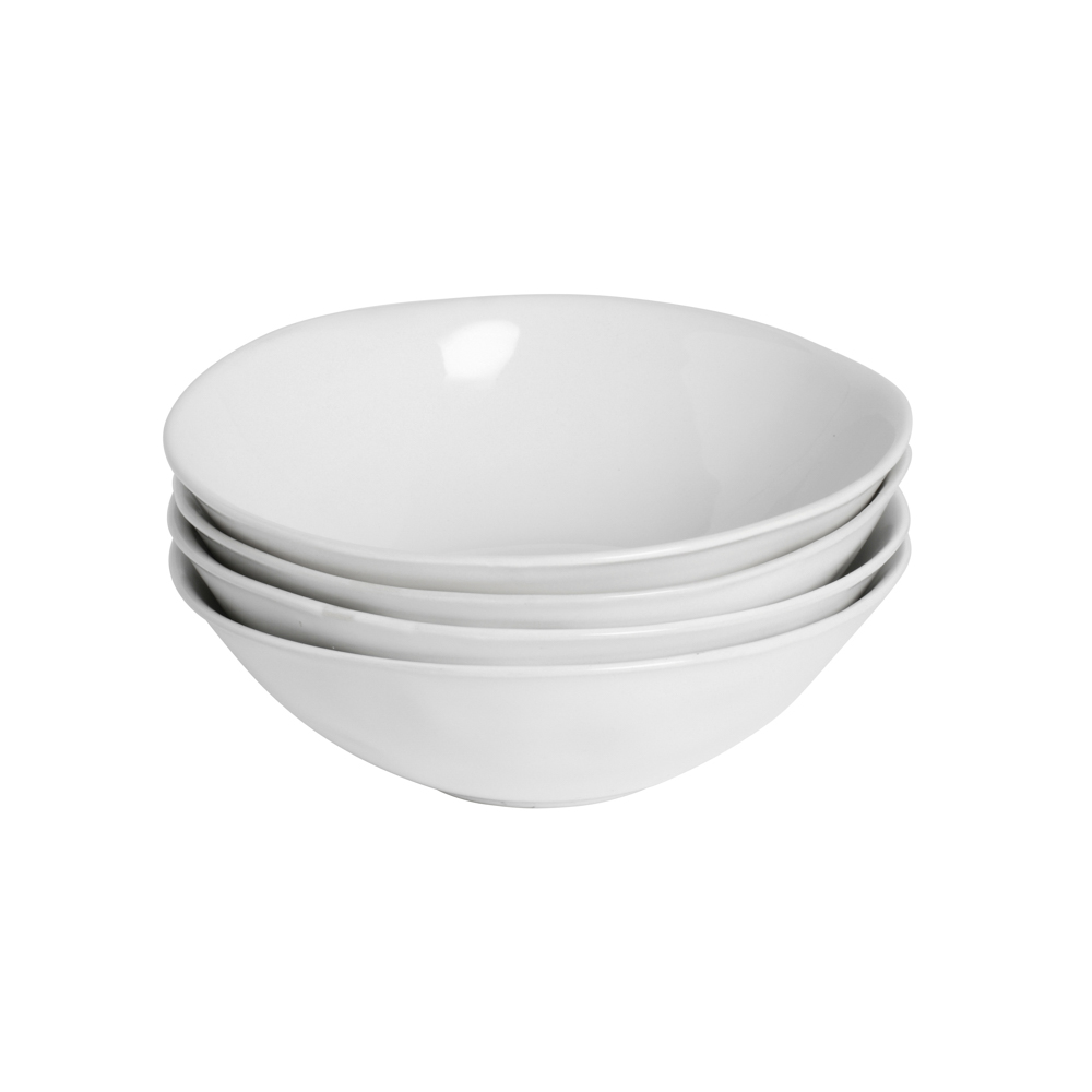 View ProCook Malmo Tableware White Cereal Bowl Set of 4 19cm information