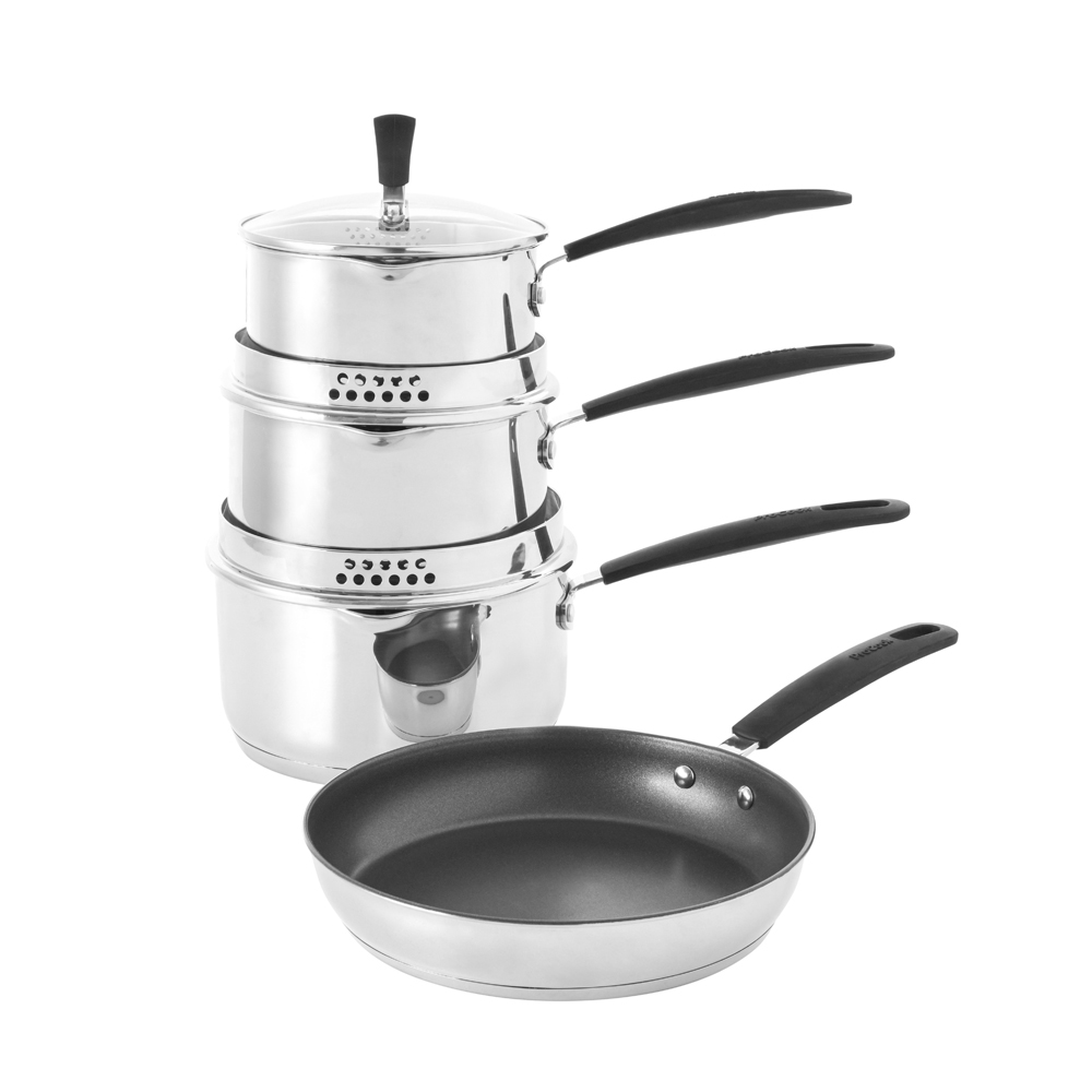 View ProCook Gourmet Stainless Steel Cookware 4 Piece Cookware Set information