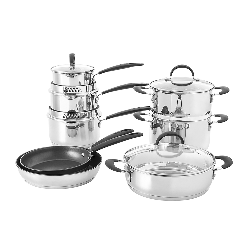 View ProCook Gourmet Stainless Steel Cookware Set 8 Piece Set information