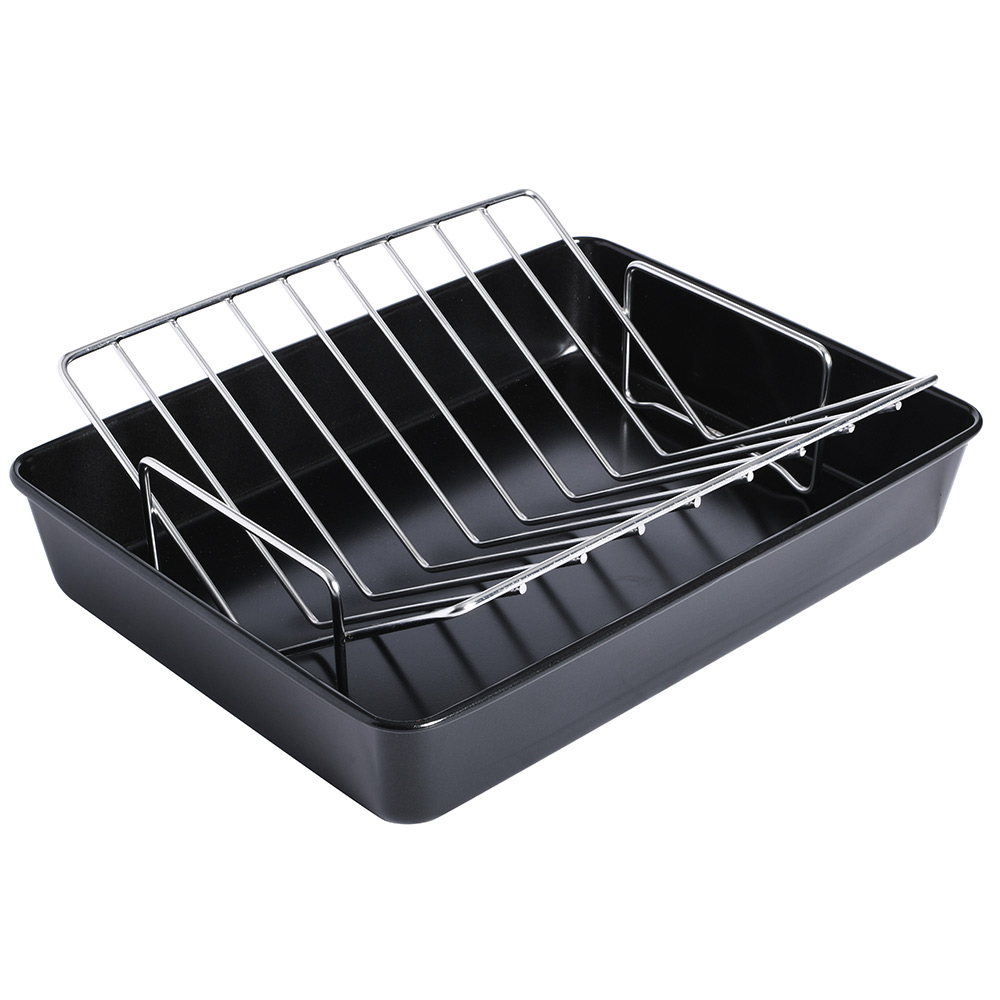 View NonStick Roasting Tin with VShaped Rack 41 x 31cm Bakeware by ProCook information