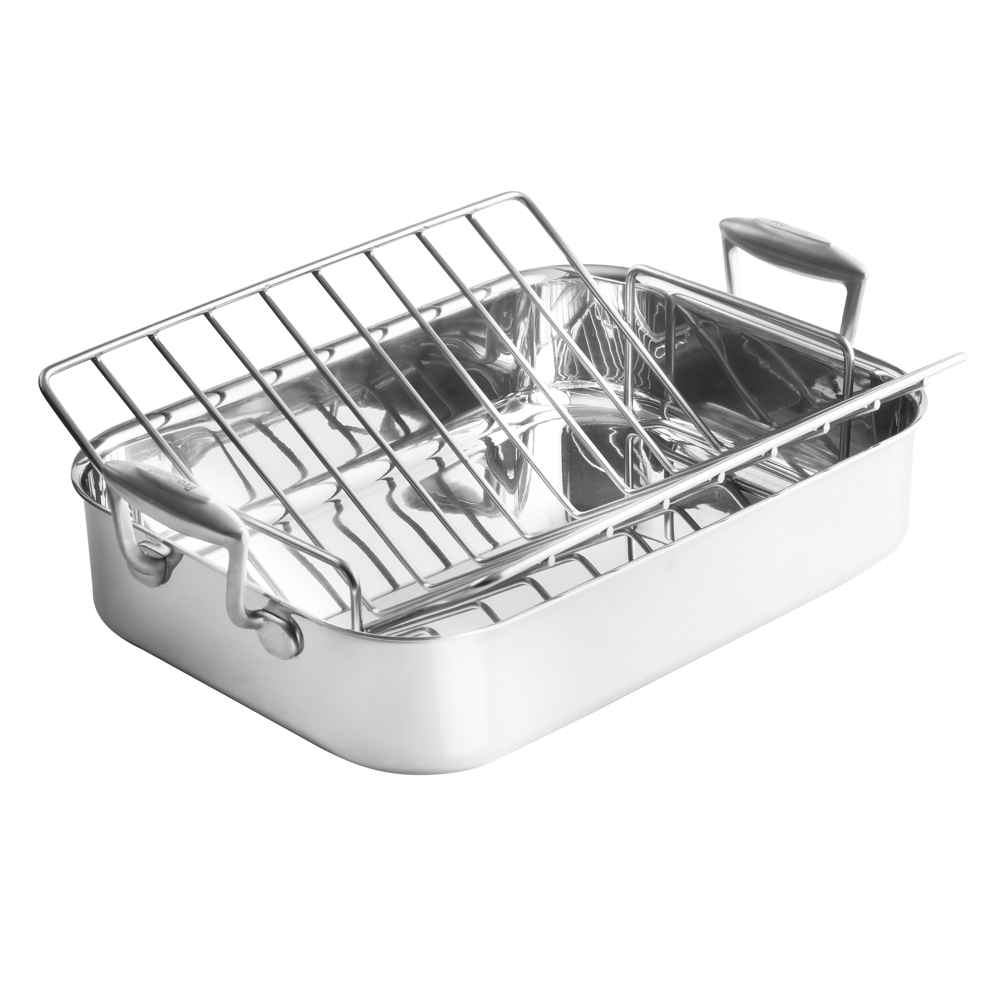 View Elite TriPly Roasting Tin with Rack 355cm x 26cm Bakeware by ProCook information
