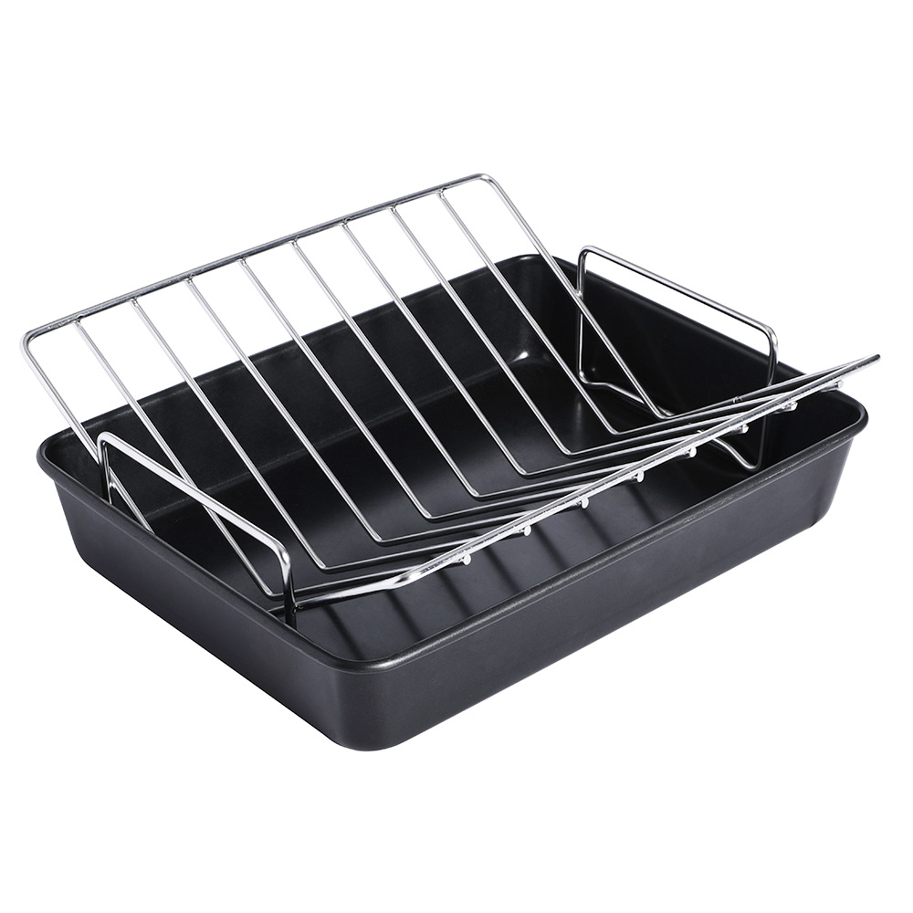 View NonStick Roasting Tin with Rack 36 x27cm Bakeware by ProCook information