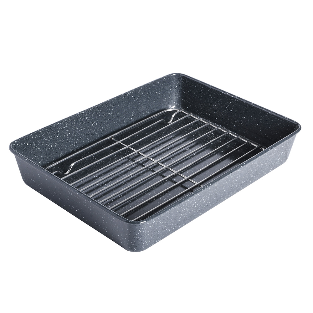 View NonStick Granite Roasting Tin with Flat Rack 41 x 31cm Bakeware by ProCook information