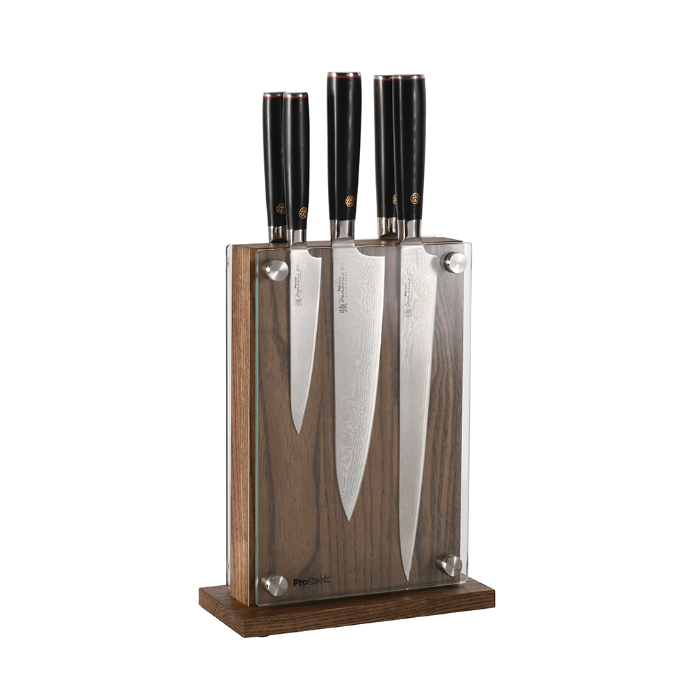 View 5 Piece Knife Set Glass Block Damascus 67 Knives by ProCook information