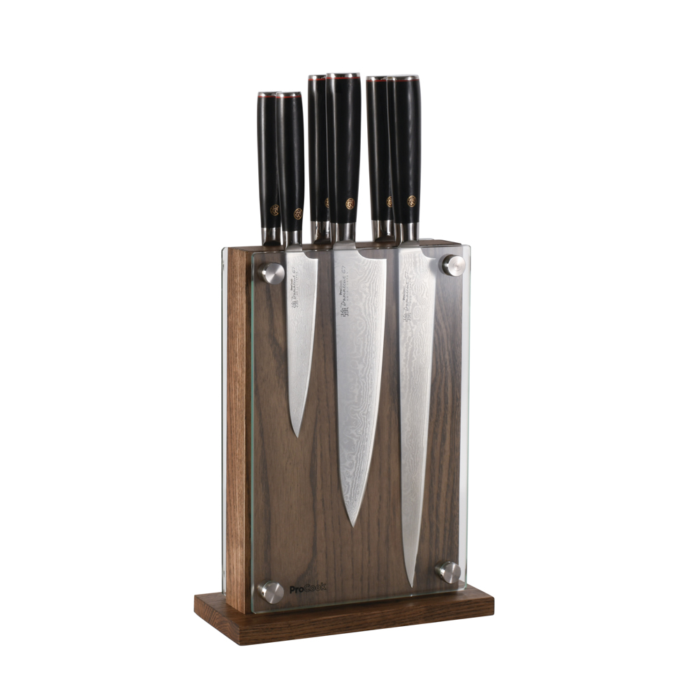 View 6 Piece Knife Set Glass Block Damascus 67 Knives by ProCook information