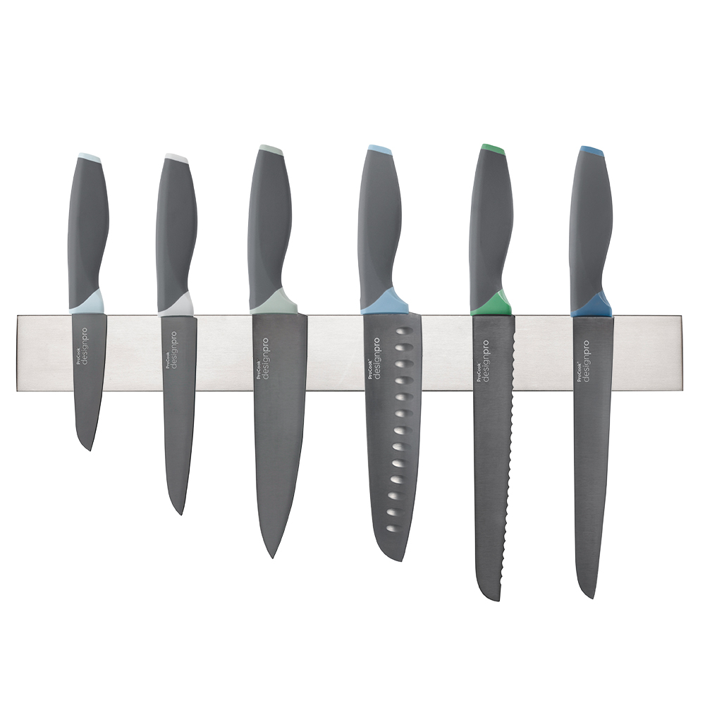 View 6 Piece Multicoloured Titanium Knife Set Knife Rack Designpro Knives by ProCook information