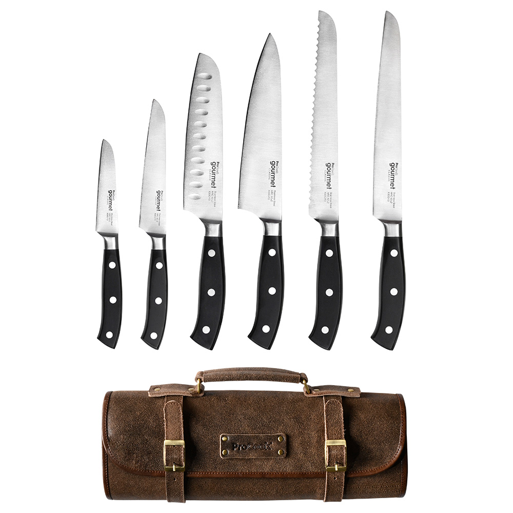 View 6 Piece Knife Set Leather Case Gourmet Classic Knives by ProCook information