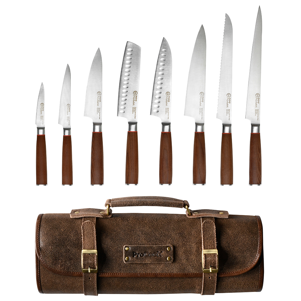 View 8 Piece Knife Set Leather Case Professional X50 Nihon Knives by ProCook information