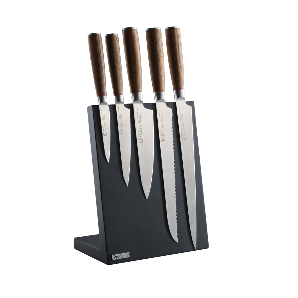 View 5 Piece Knife Set Black Magnetic Block Nihon X50 Knives by ProCook information