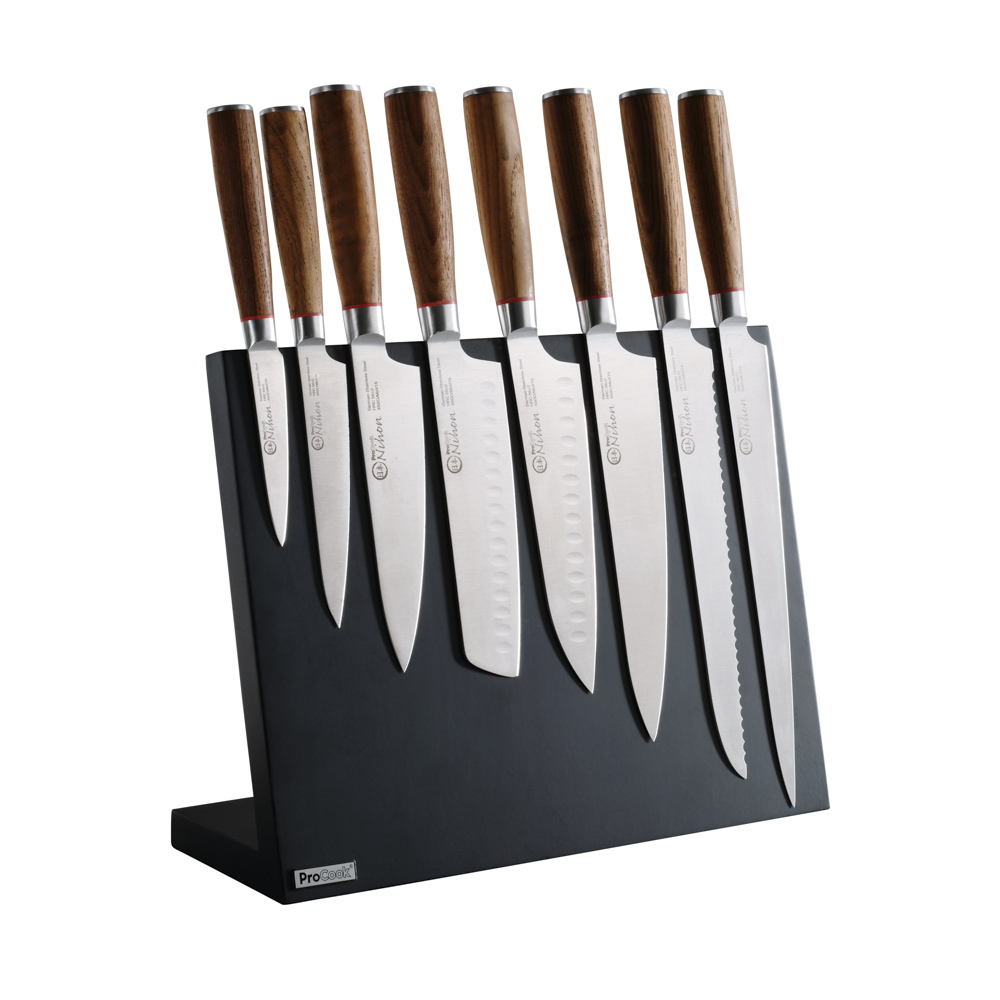 View 8 Piece Knife Set Black Magnetic Block Nihon X50 Knives by ProCook information