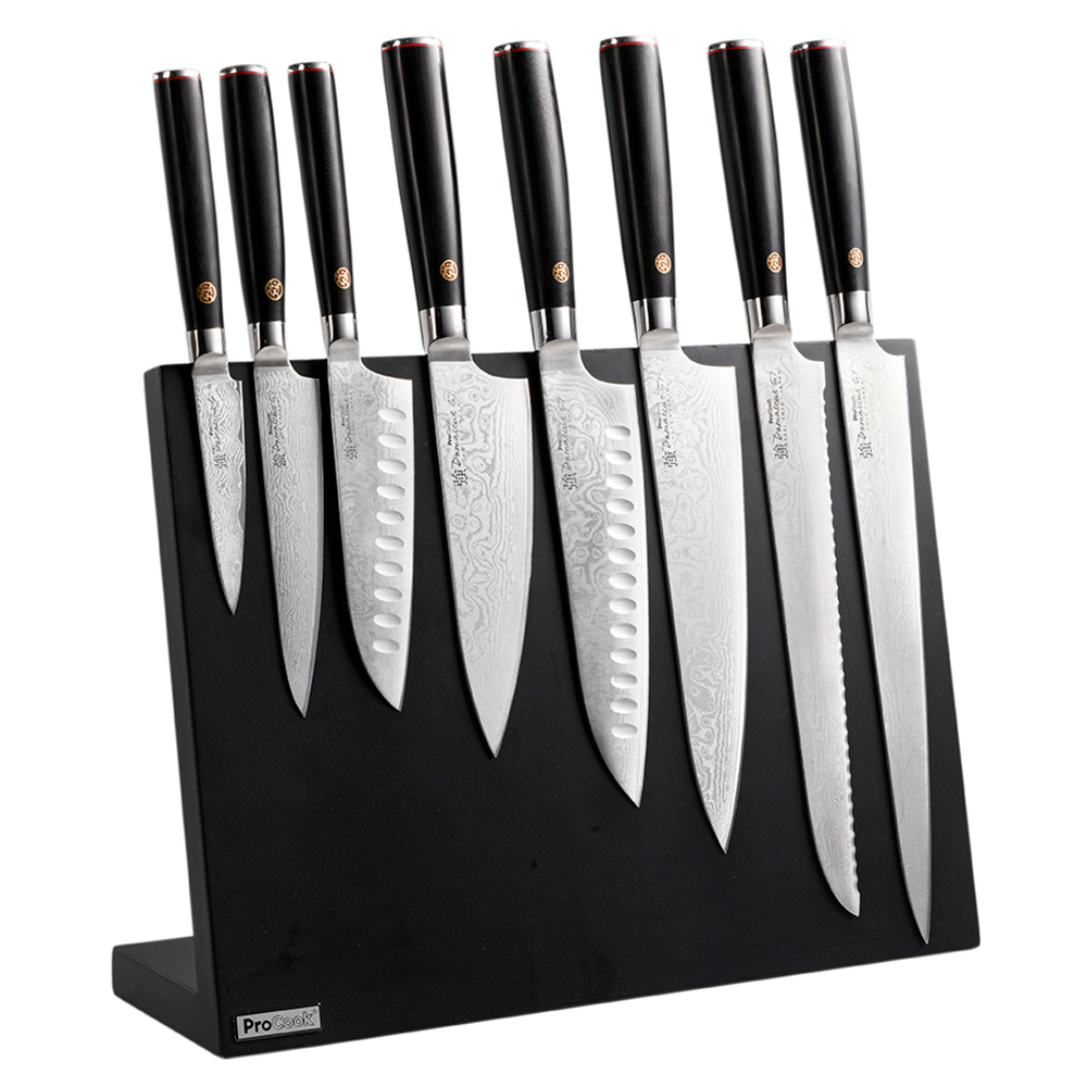 View 8 Piece Knife Set Magnetic Block Damascus 67 Knives by ProCook information