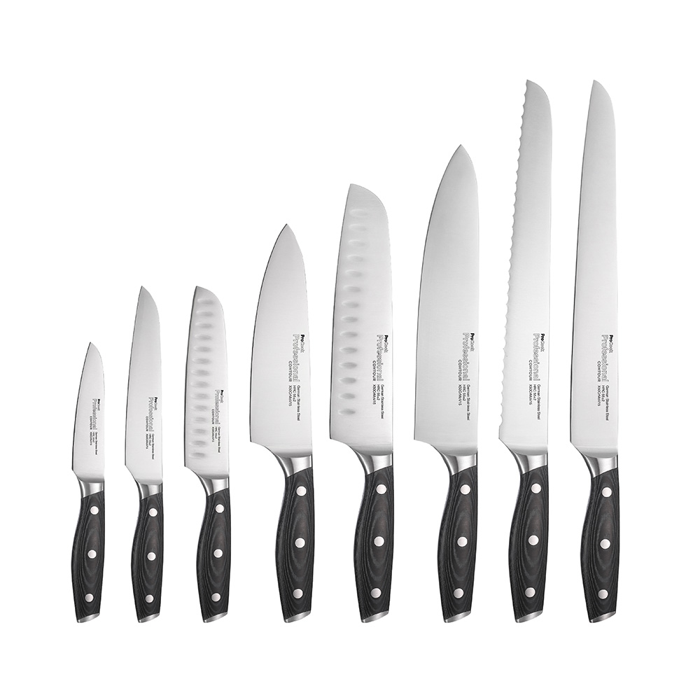 View 8 Piece Knife Set Professional X50 Contour Knives by ProCook information