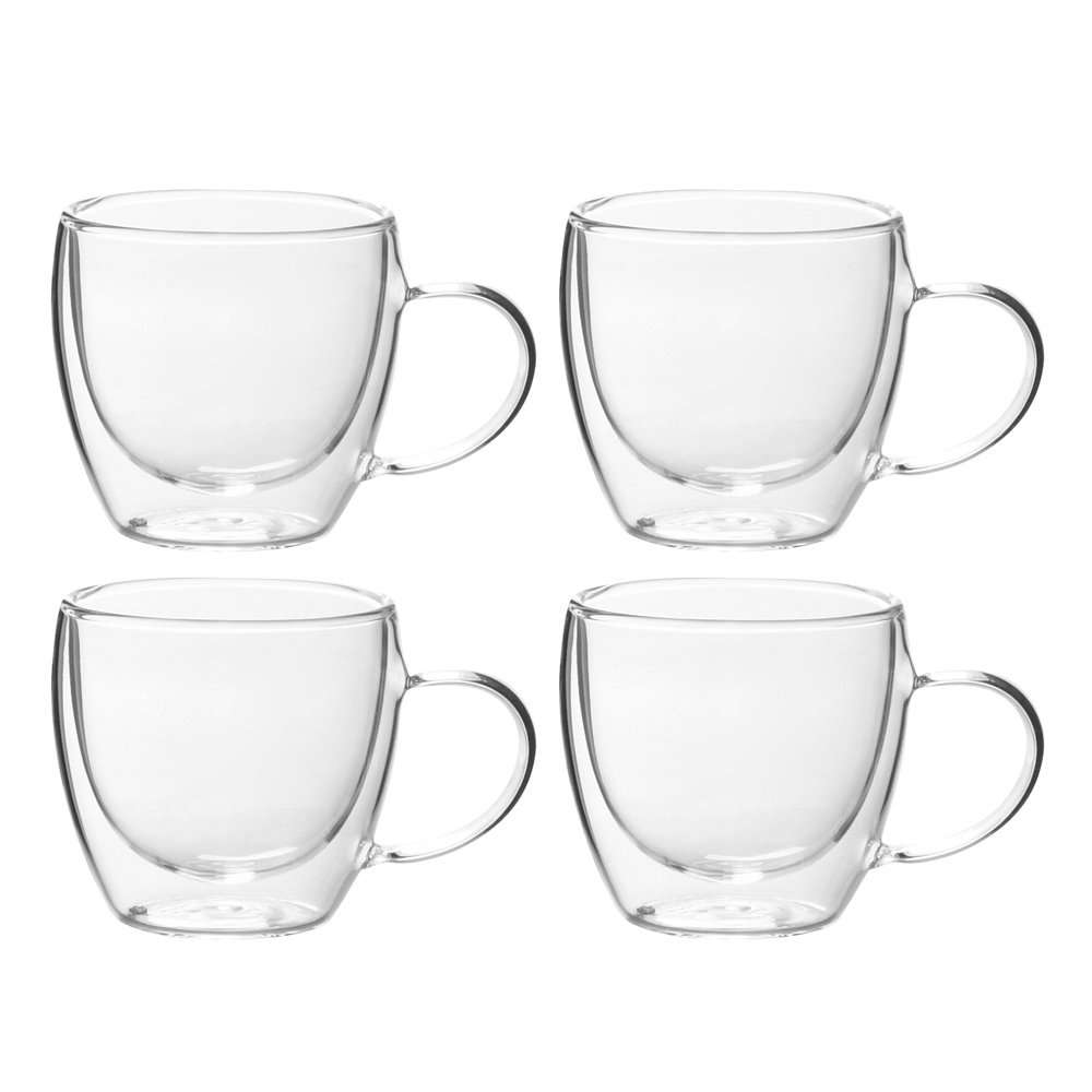 View ProCook Tableware Double Walled Glass Espresso Mug Set Set of 4 information